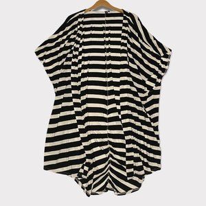 Bond-eye Australia swim cover kimono caftan cardigan‎ open front S striped